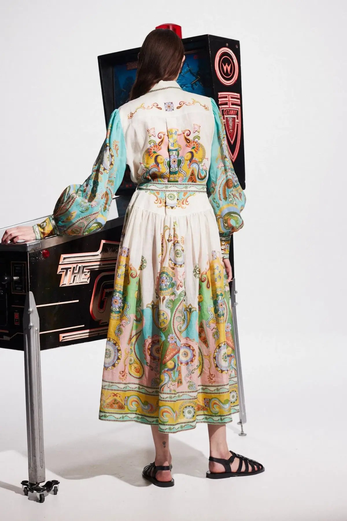 Alemais Pinball Shirtdress Multi Print Size 12 photo 2