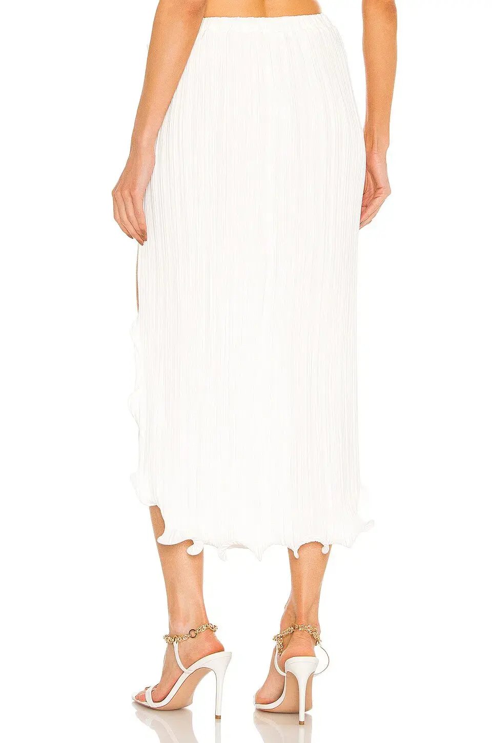 Dion Lee Chain Pleat Halter Top & Fluted Slit Skirt Set Ivory Size 8 photo 4