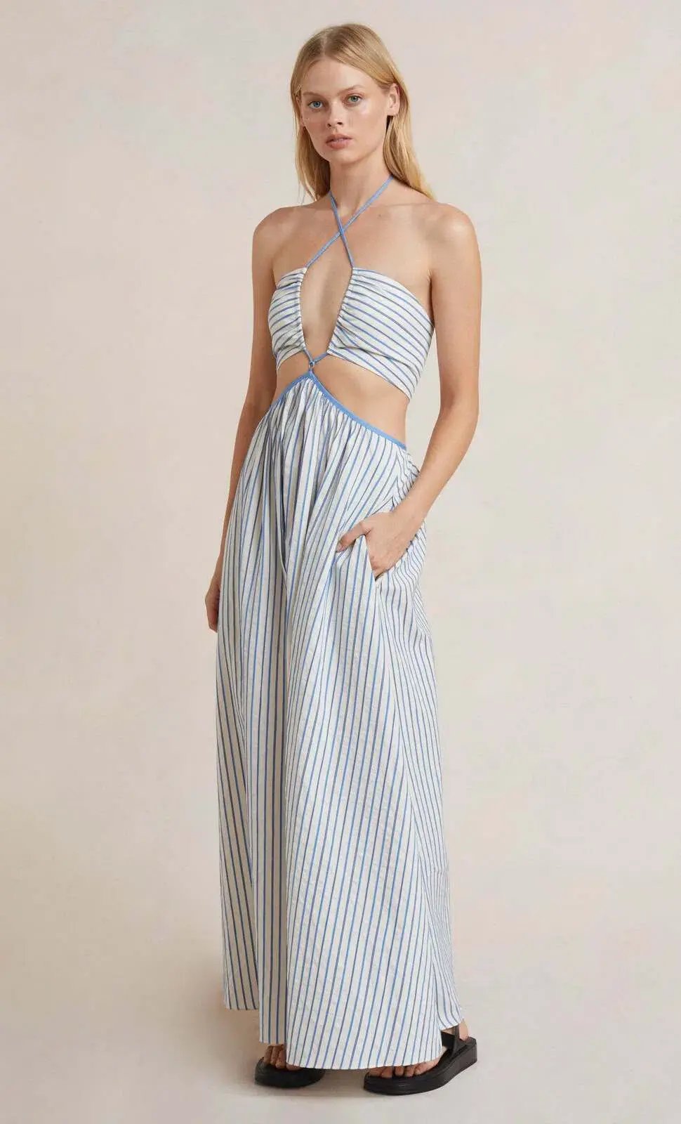 Bec & Bridge Lucia Cut Out Dress Print Size 10 photo 2