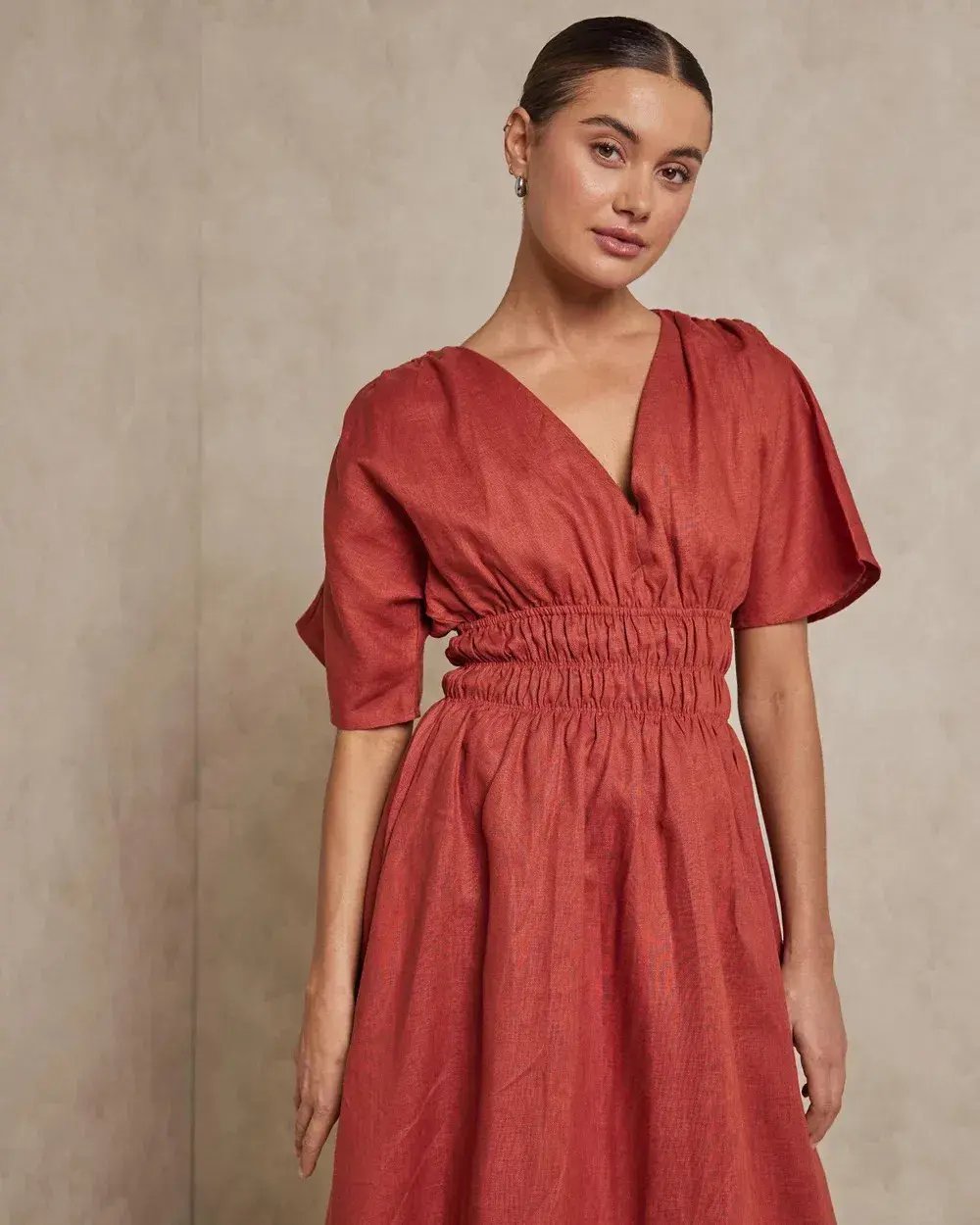 Aere Maxi Dress Burgundy Size AU 8 photo 2