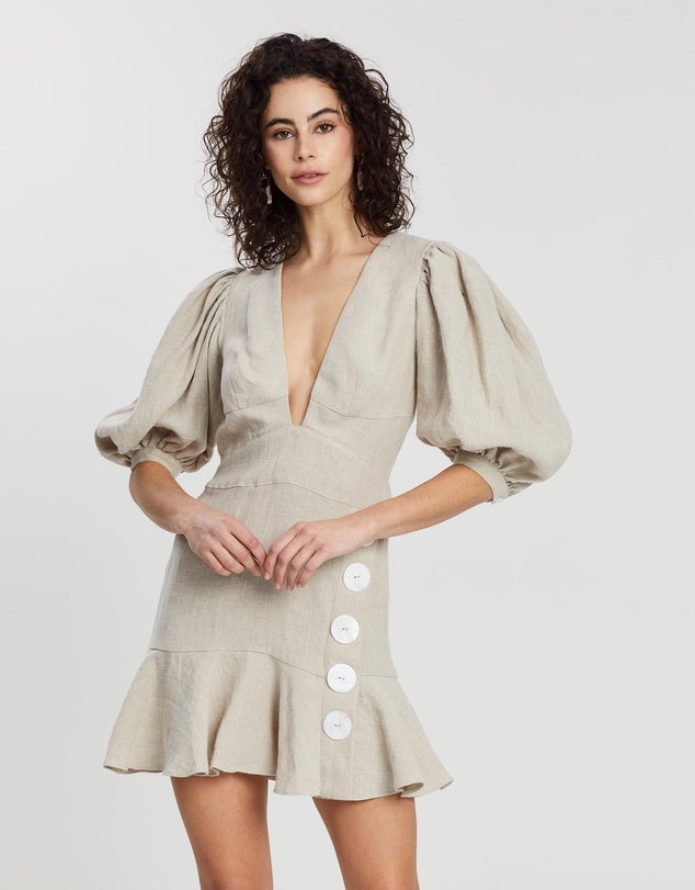 Joslin Sophia Linen Canvas Mini Dress  Studios photo 3