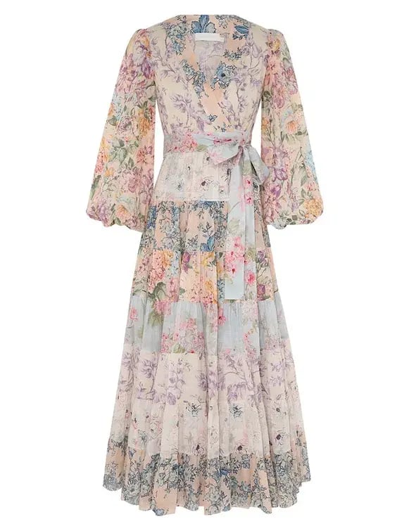 Zimmermann The Halliday Tiered Midi Dress in Spliced Size 4 / AU 16 photo 5