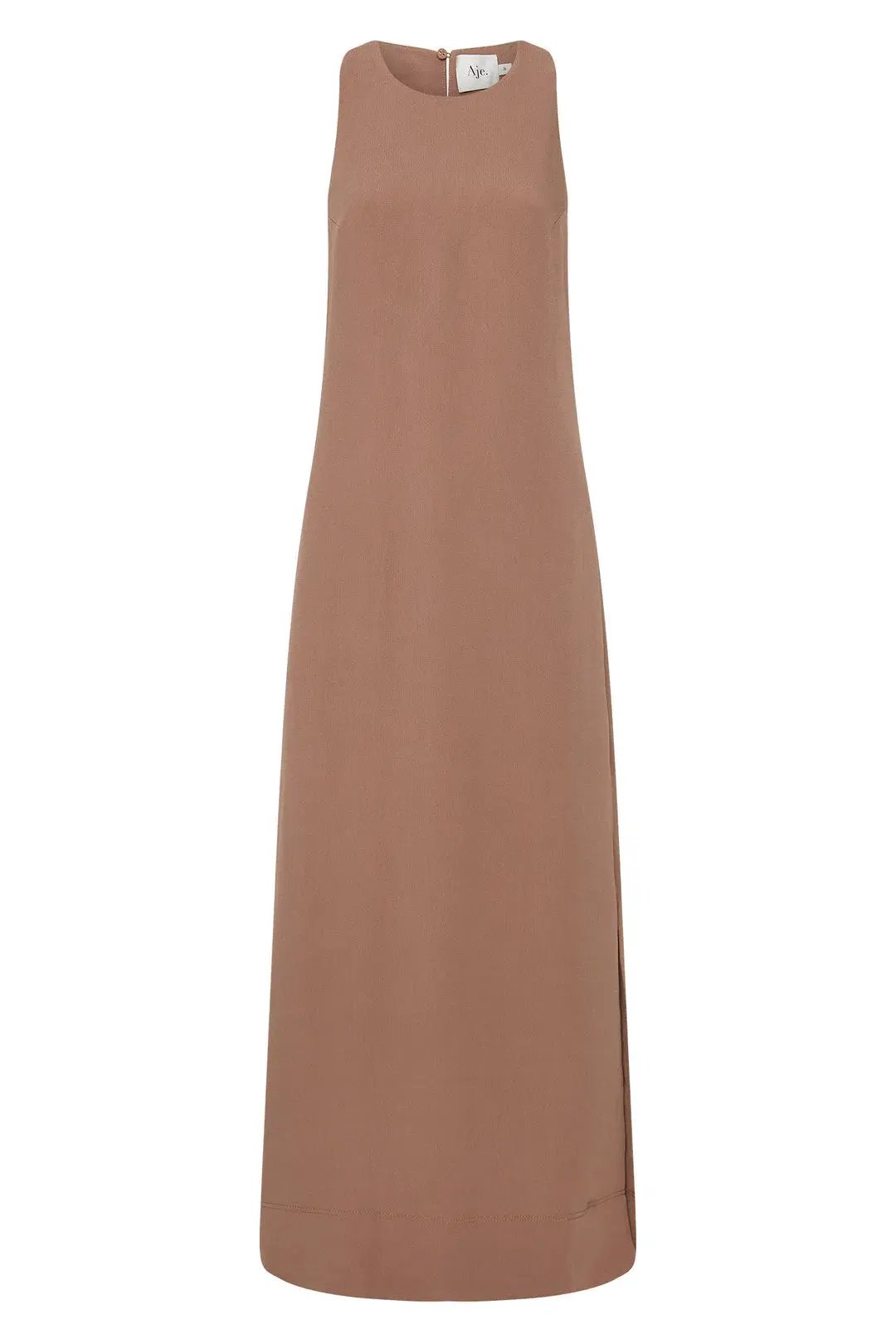 Aje Intrigue Twist Back Midi Dress in Chocolate Brown Size AU 10 photo 6
