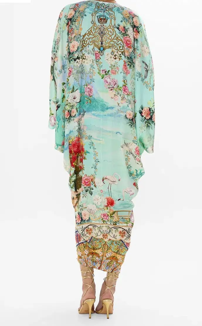Camilla T Shape Long Kaftan The Jewellery Museum One Size Silk Dress photo 3
