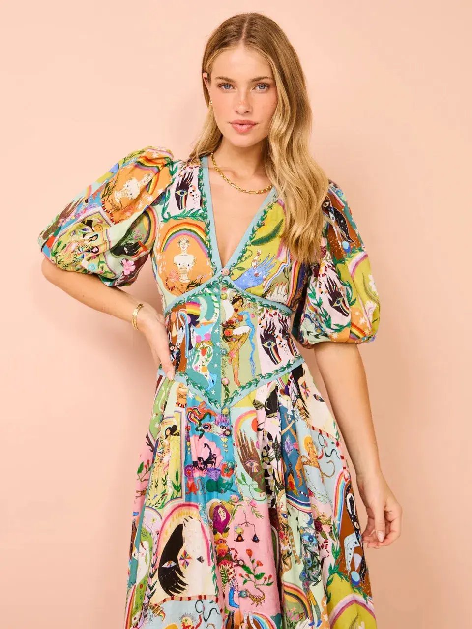Alemais Evergreen Midi Dress Multi Size 8 photo 16