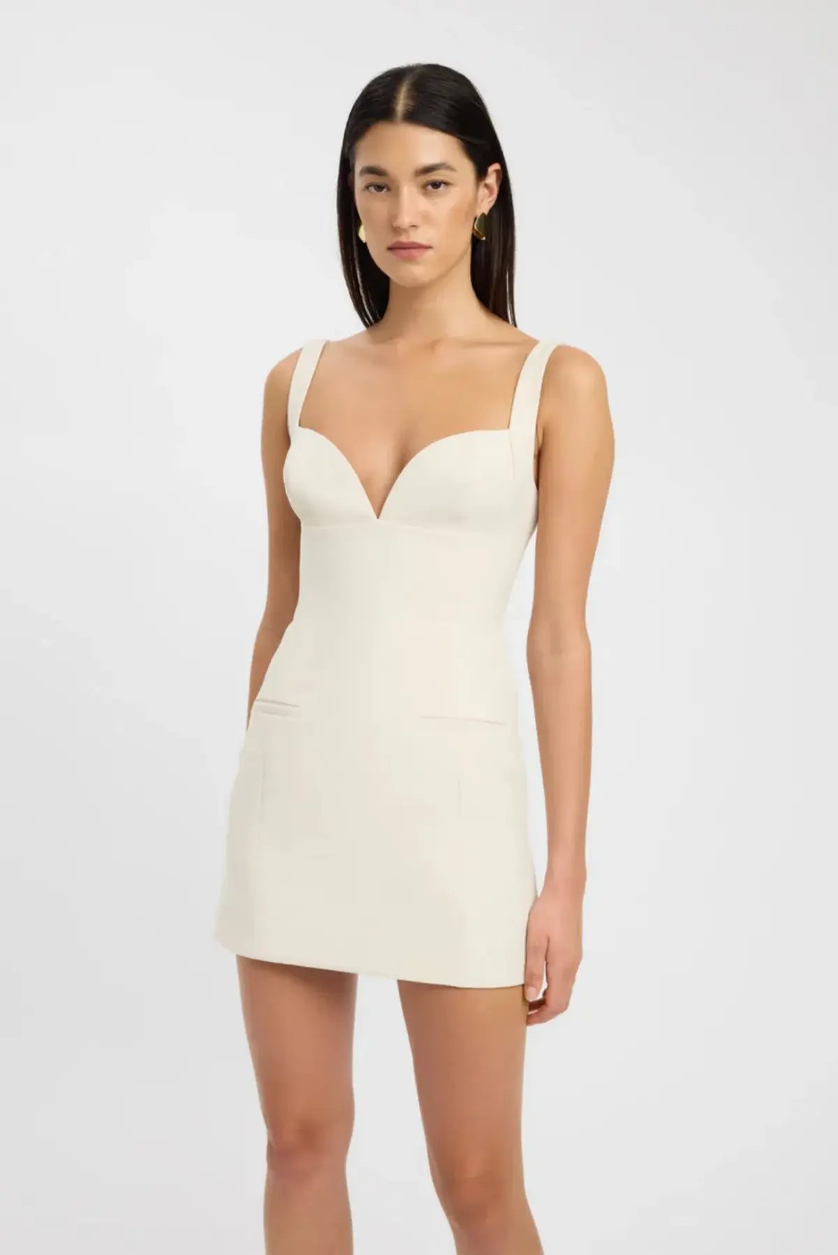 Kookai Alto Bustier Mini Dress in Almond Milk Size 8 photo 2