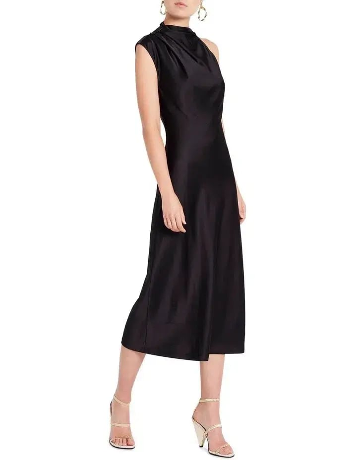 Sass & Bide Shot of Love Midi Dress Black Size 8 photo 2