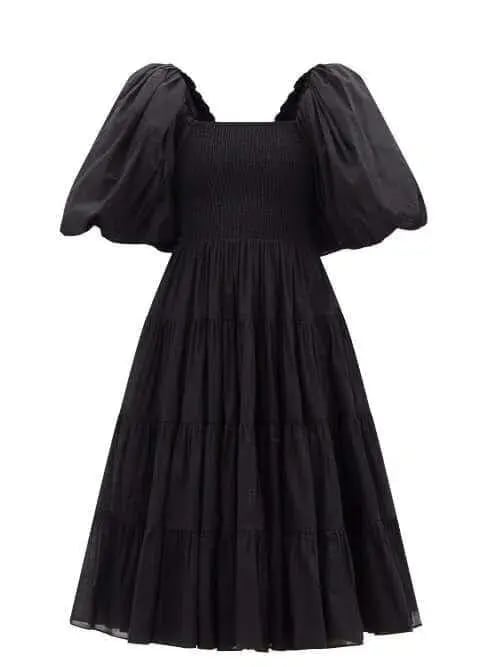 Aje Cherished Midi Dress Black Size 10 photo 2