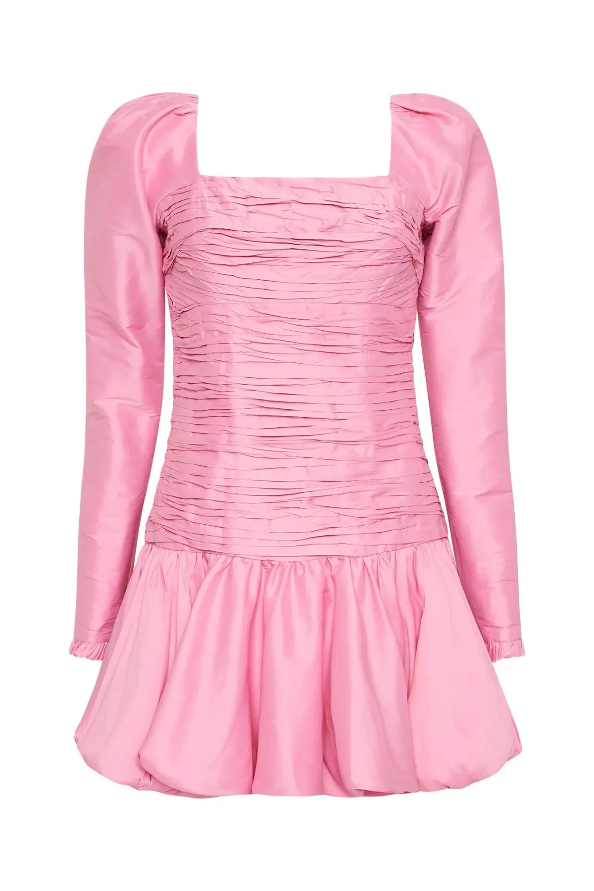 Aje Bon Bon Bijou Ruched Long Sleeve Mini Dress Pink Size US 6 / AU 10 photo 5