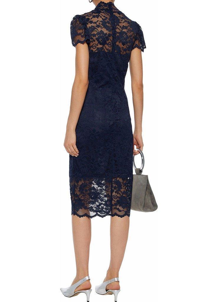 Ganni Flynn Stretch-Lace Turtleneck Dress size 6 photo 4