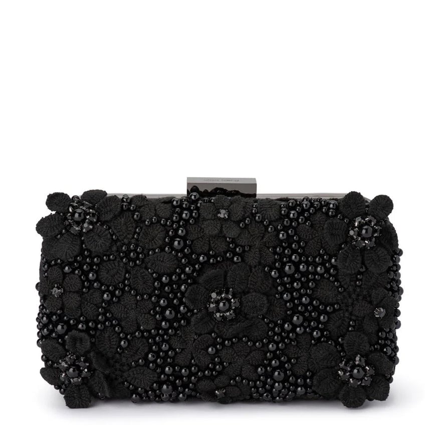 Olga Berg Beth Encrusted Clutch - Black photo 2