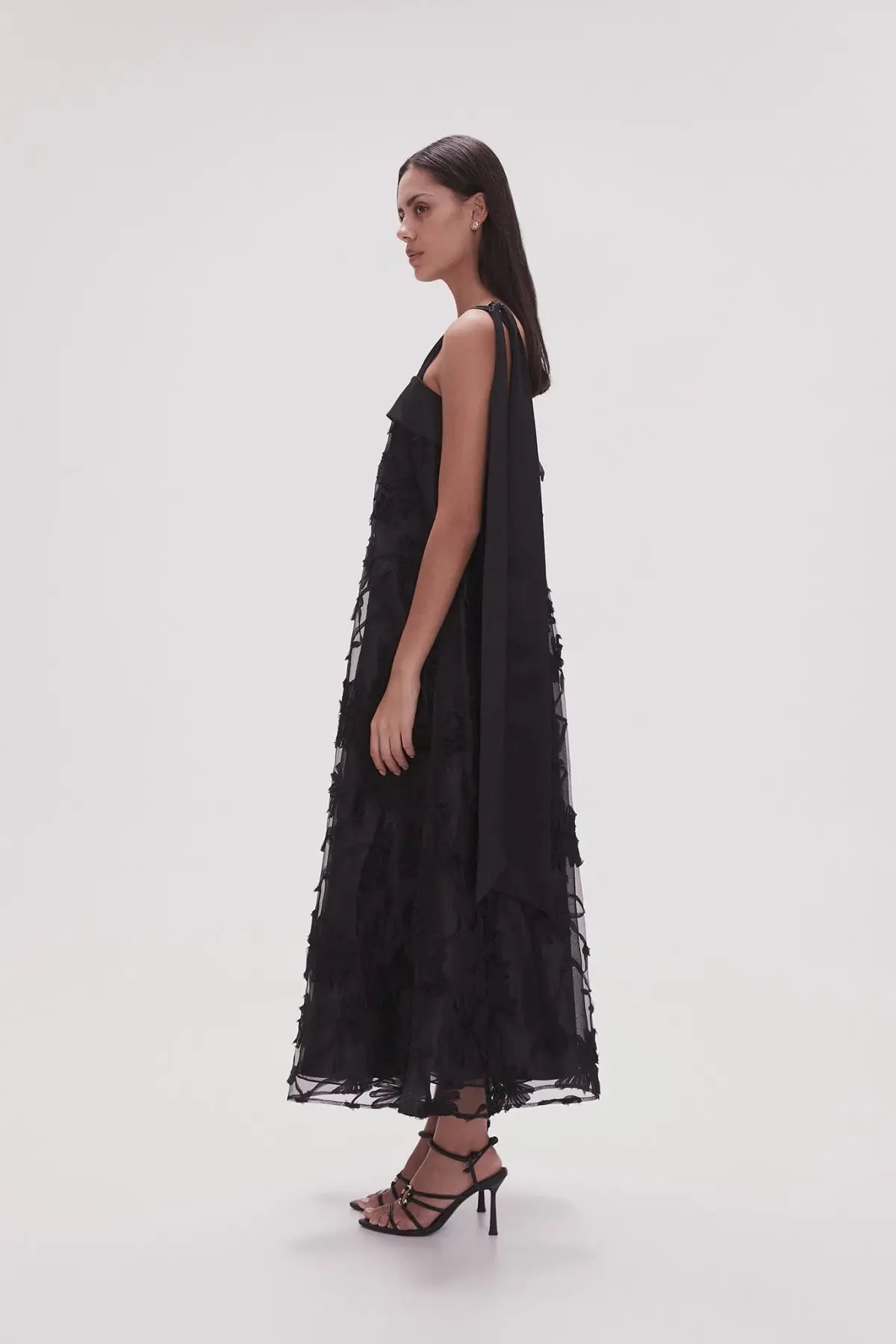 Aje Ursula Midi Dress in Black Size 12 photo 4