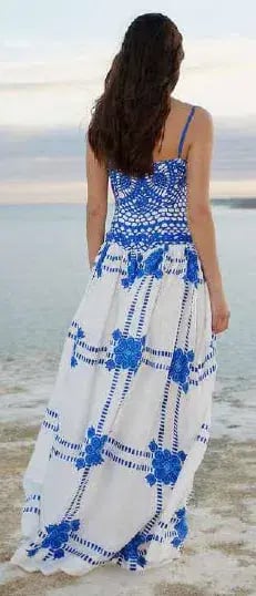 Aston Studio Cordelia Dress Mediterranean/Foam Size 10 photo 5