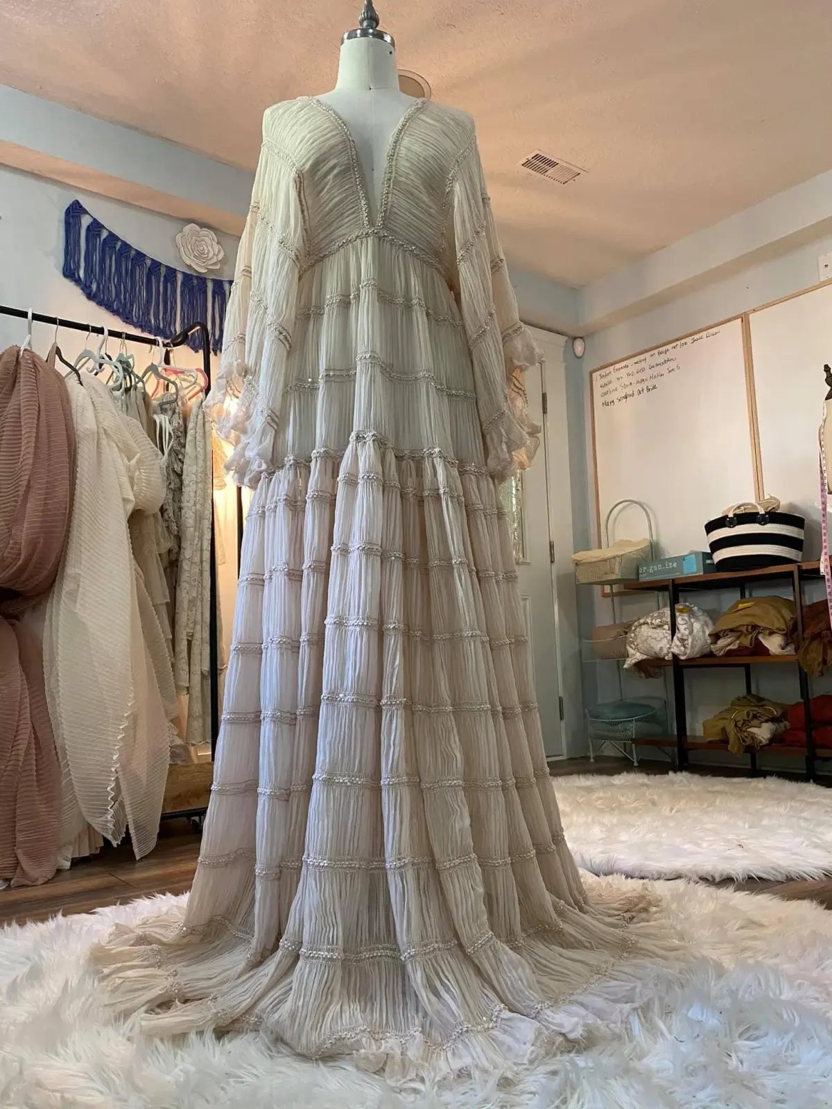 We Are Reclamation Wonderment and Awe Gown Beige One Size Fits Most (Aus 6-16) photo 21