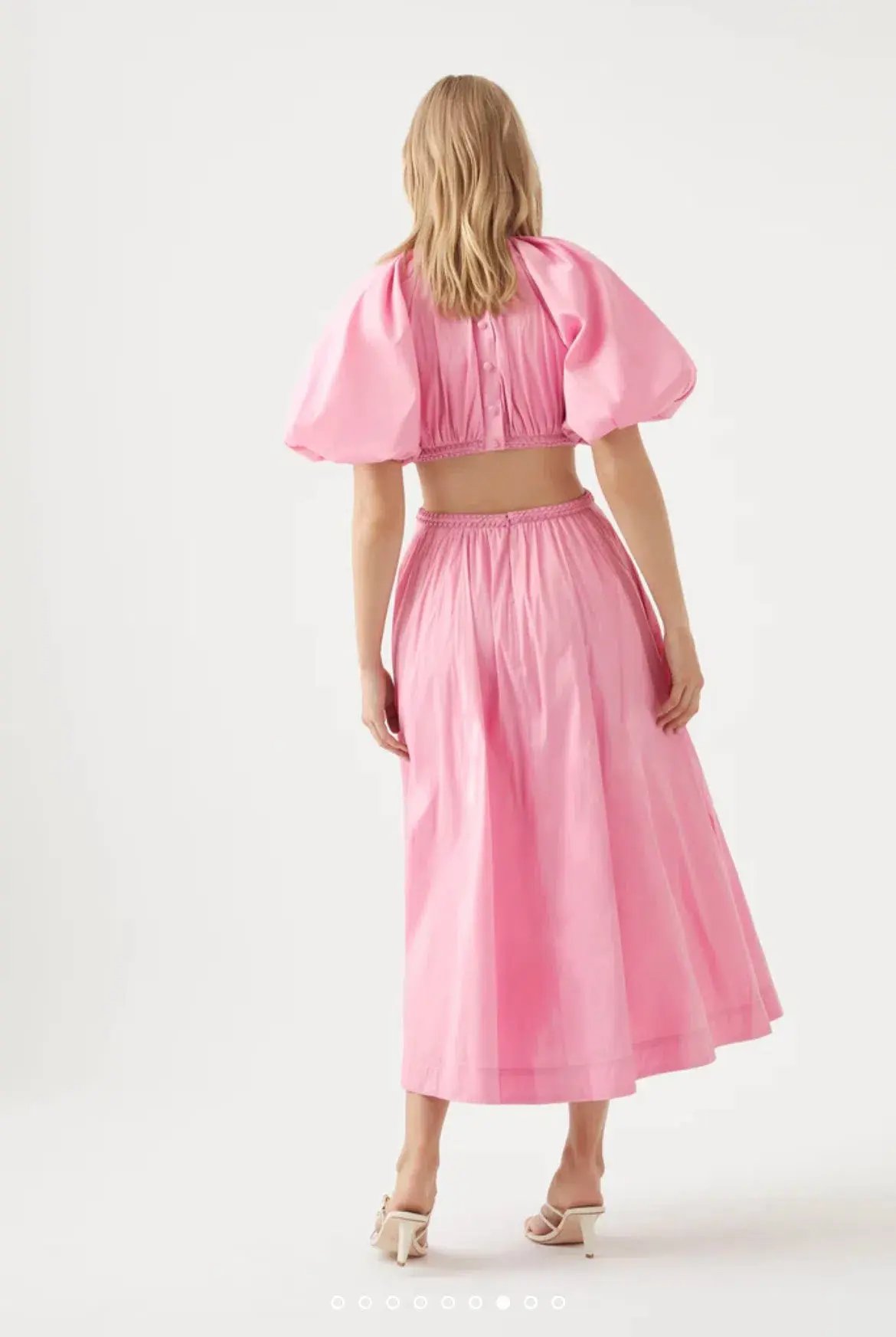 Aje Capucine Puff Sleeve Midi Dress Pink Size 6 / XS photo 3