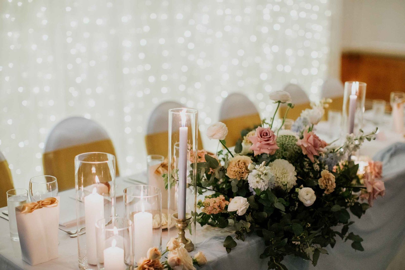 White Fairy Light Curtain Backdrop photo 3