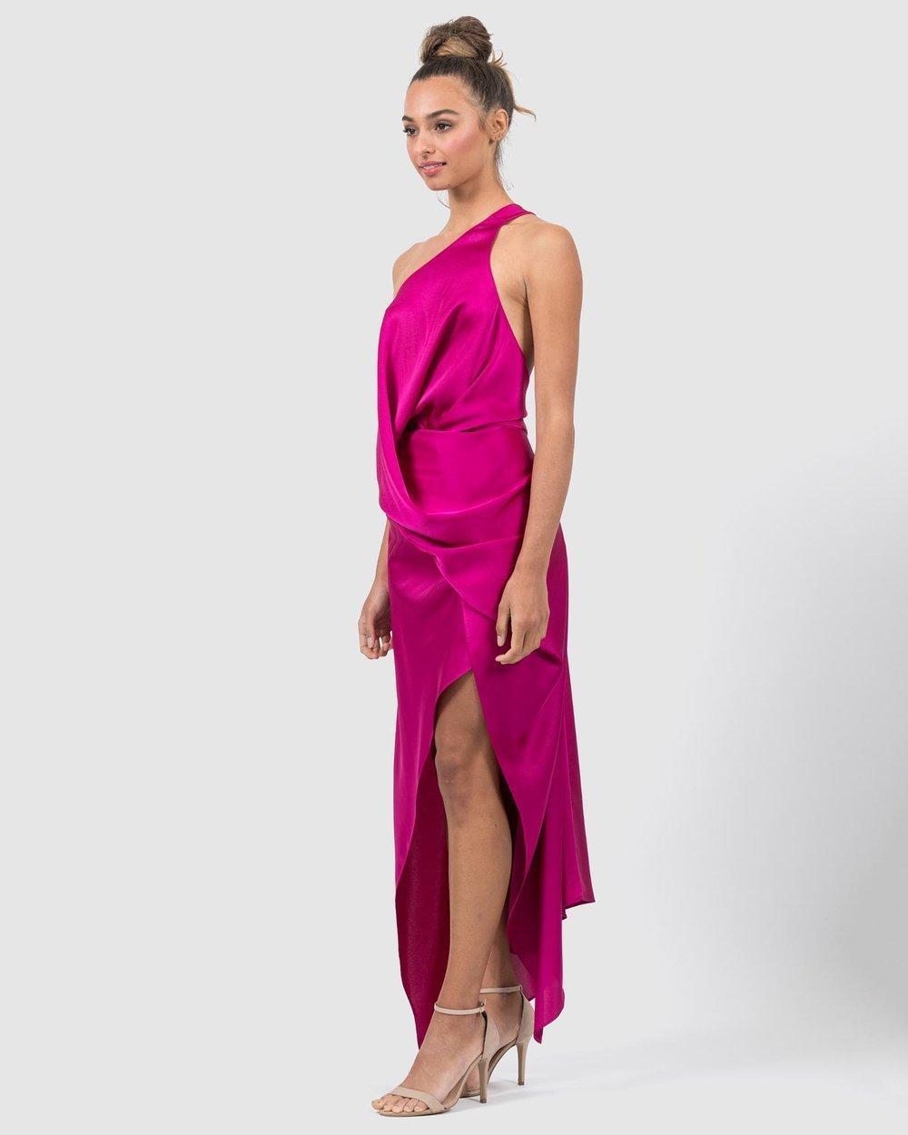 One Fell Swoop Philly Midi Dress Cardinal Pink Size 6 photo 2
