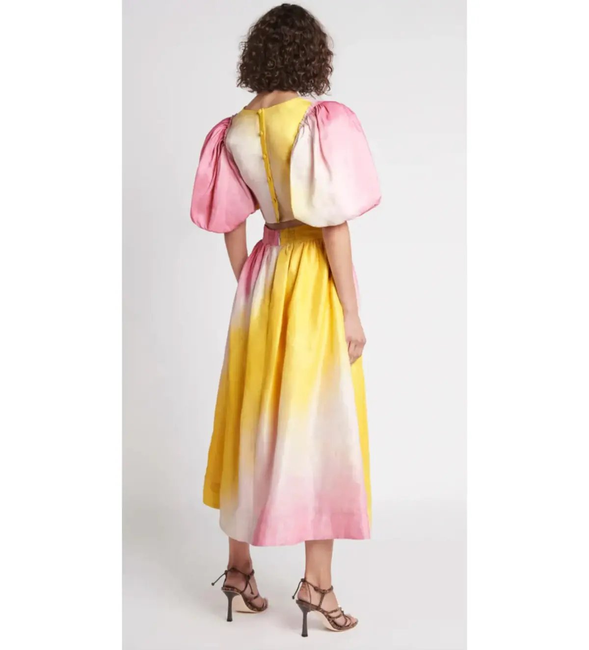 Aje Cloud Burst Cropped Blouse and Skirt Set in Pink Size AU 6 photo 2