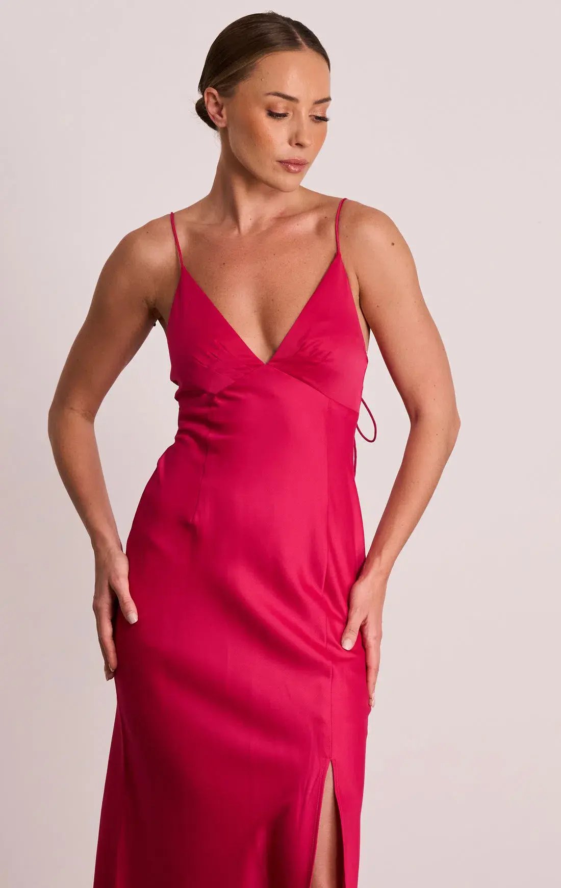 Pasduchas Dreamland Slip Midi Dress Pink Size 10 photo 2