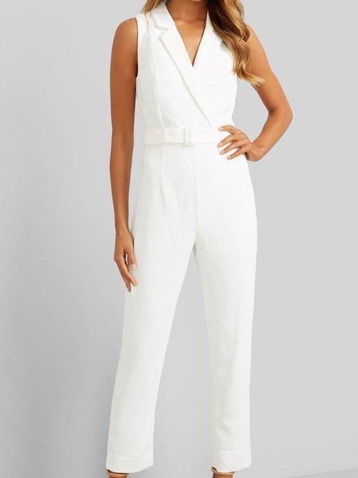 Kookai Valentine Jumpsuit White Size 6 photo 3