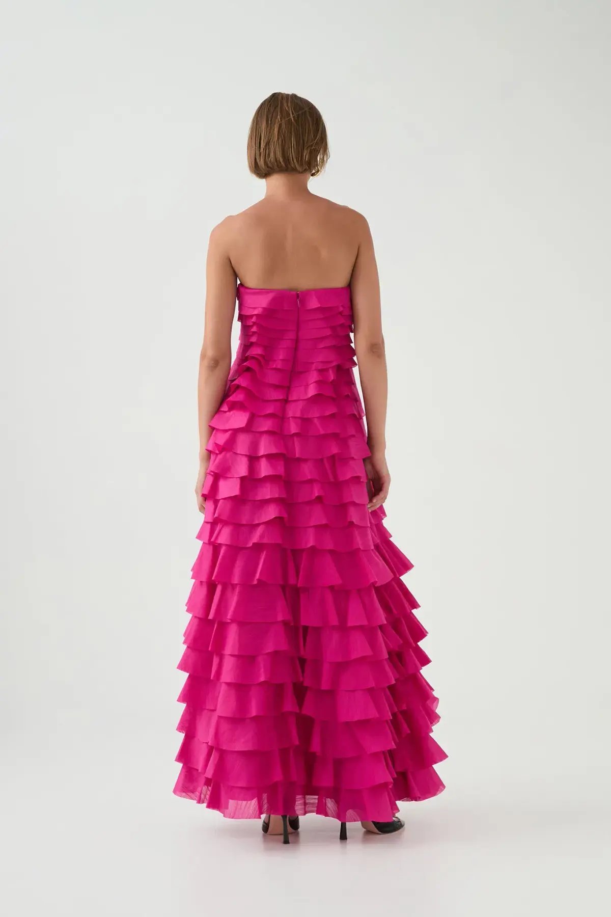 Aje Fleur Pleated Gown Pink Size 6 photo 10
