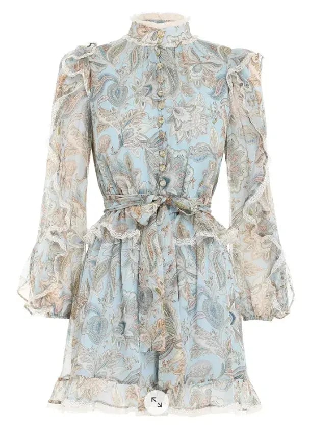 Zimmerman LadyBeetle Frill Playsuit Floral Size 1/Au 10 photo 3
