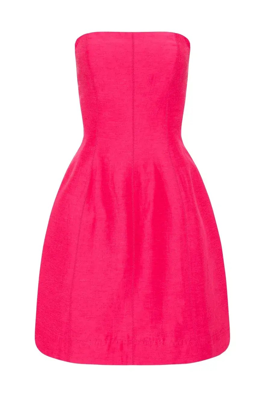 Aje Baret Mini Dress Pink Size AU 6 photo 4