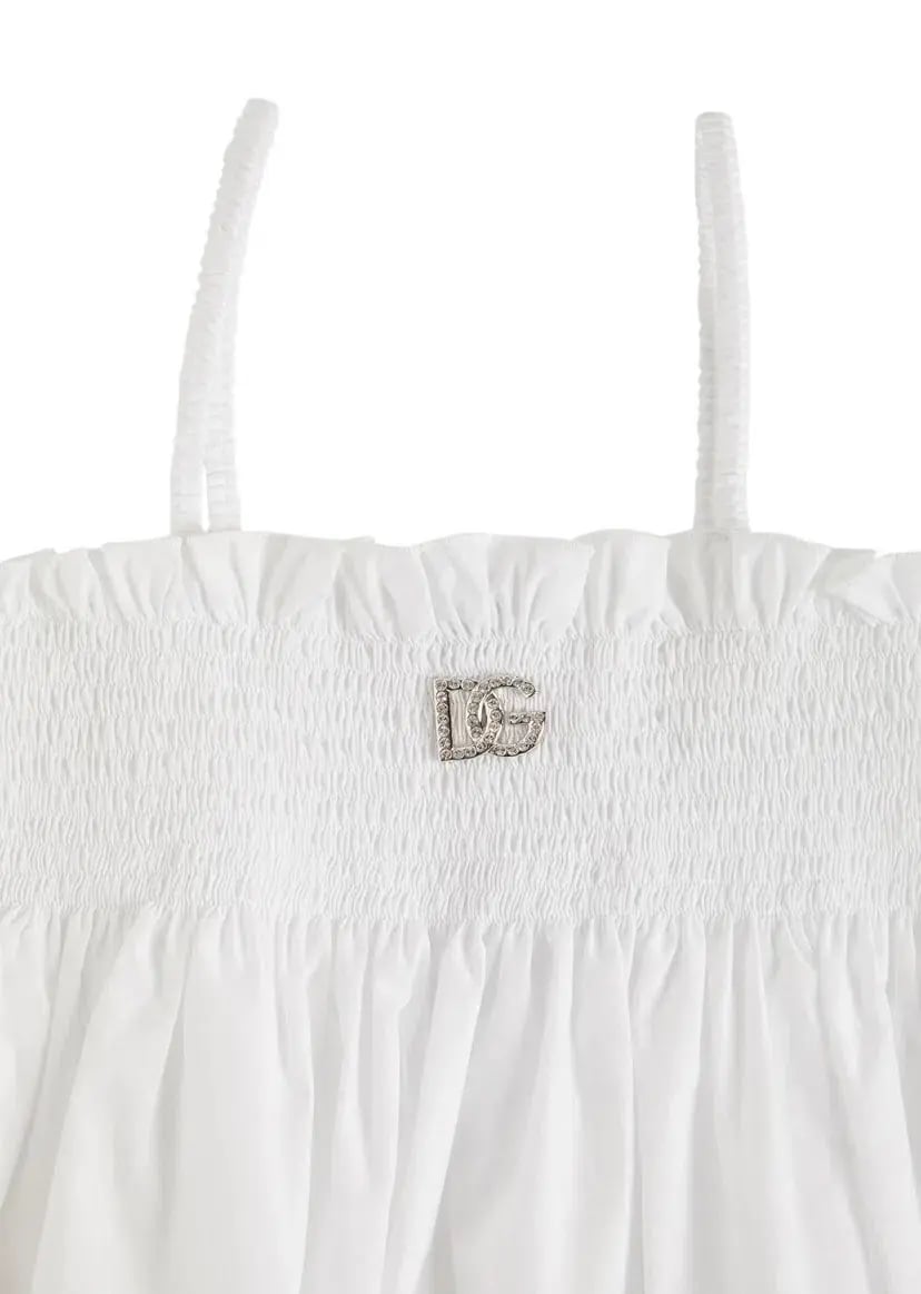 Dolce & Gabbana Cotton Poplin Dress White Size 5 photo 3