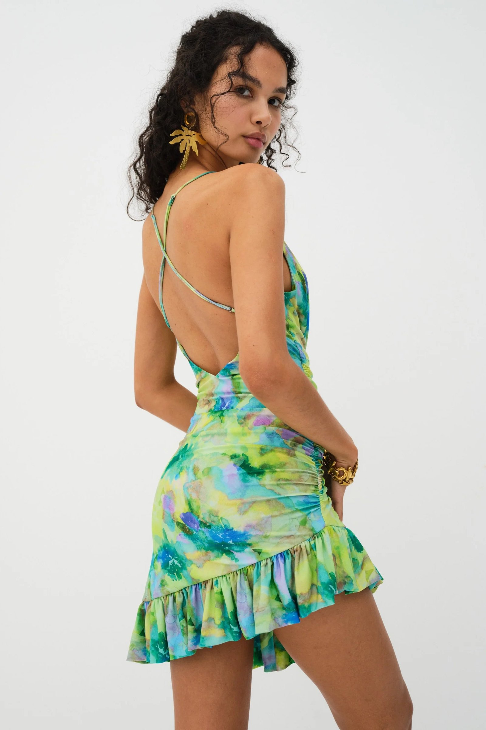 FOR LOVE & LEMONS ASTER MINI DRESS - MULTI photo 5