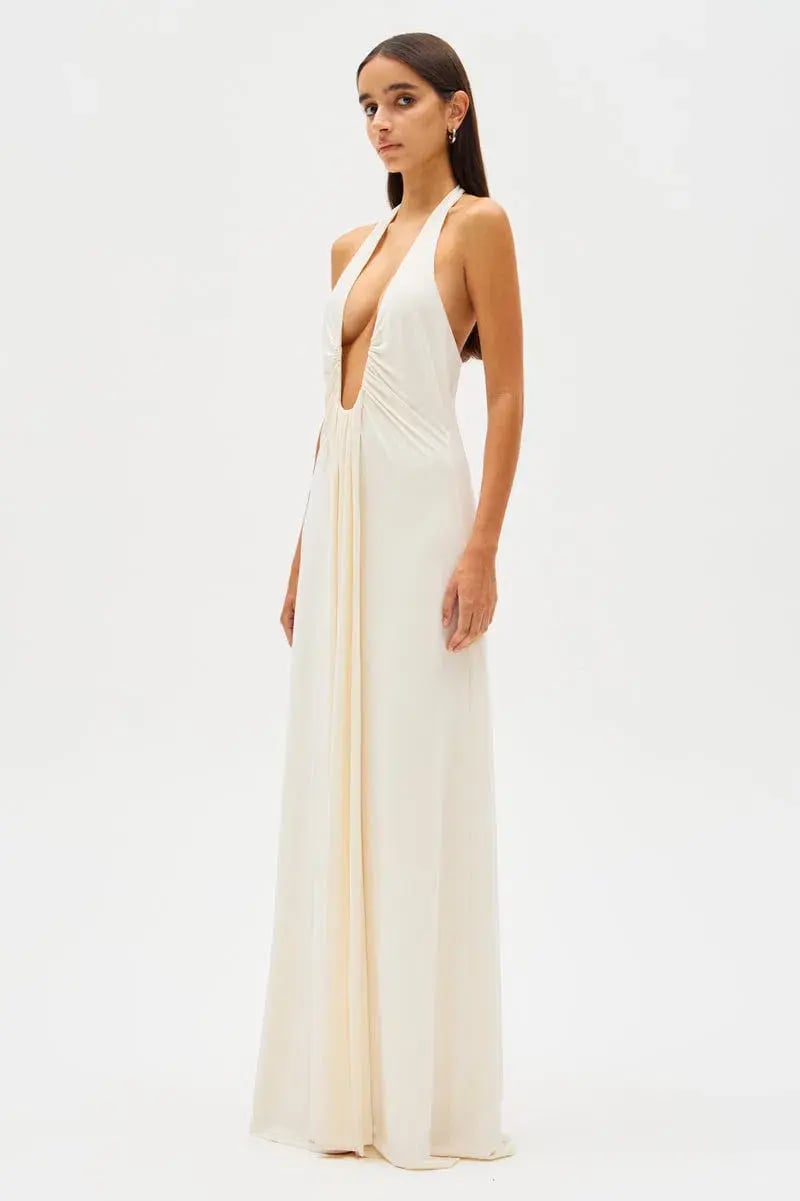 Misha Jennifer Cupro Maxi Dress White Size XS /AU 6 photo 3