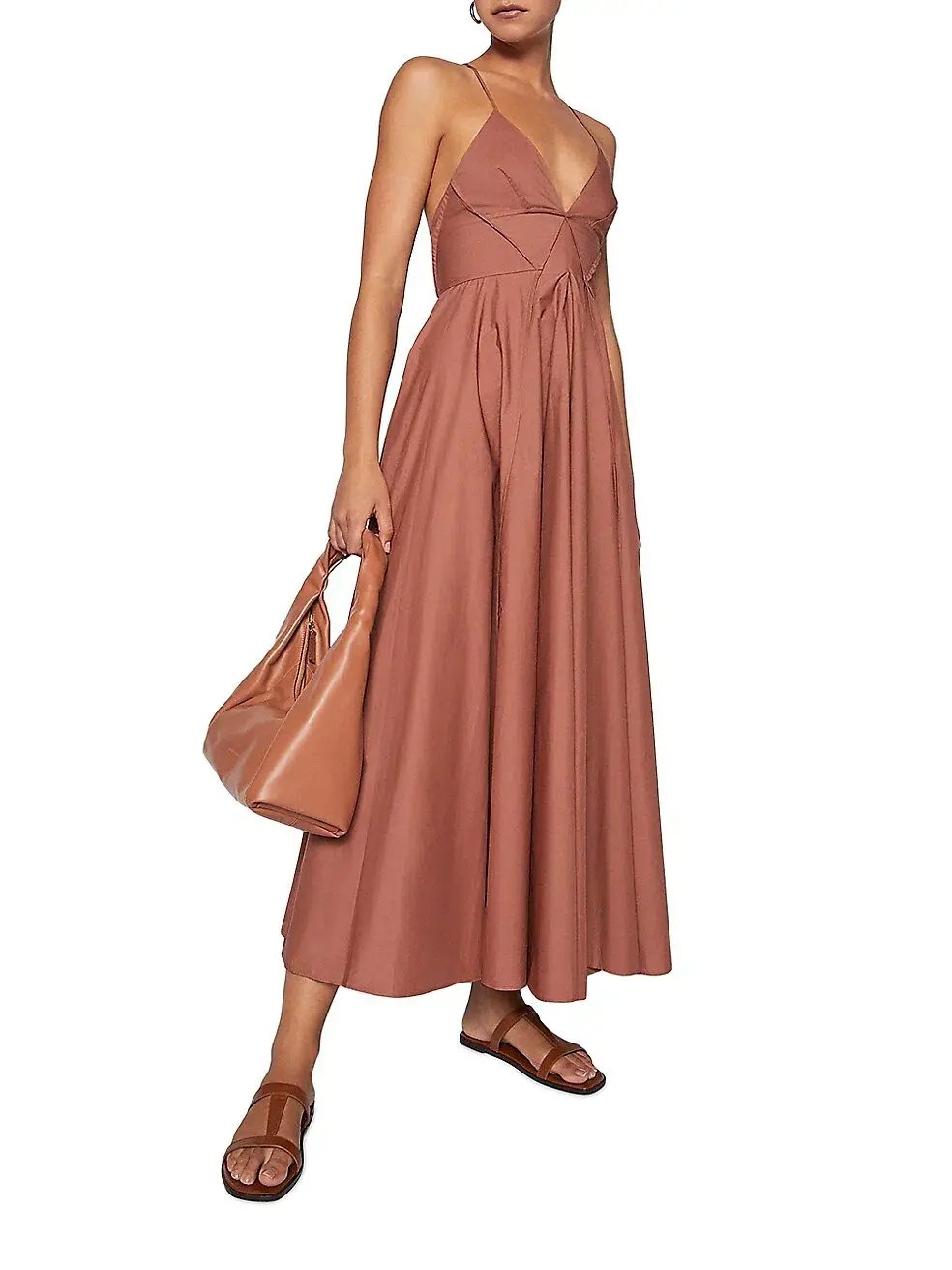 Scanlan Theodore Parachute Cotton Dress in Sienna Dusty Pink Size 8 photo 2