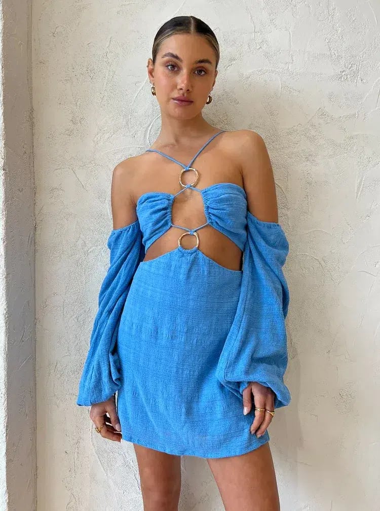 Rumer the Label Amoura Mini Dress Blue Size S / AU 8 photo 2