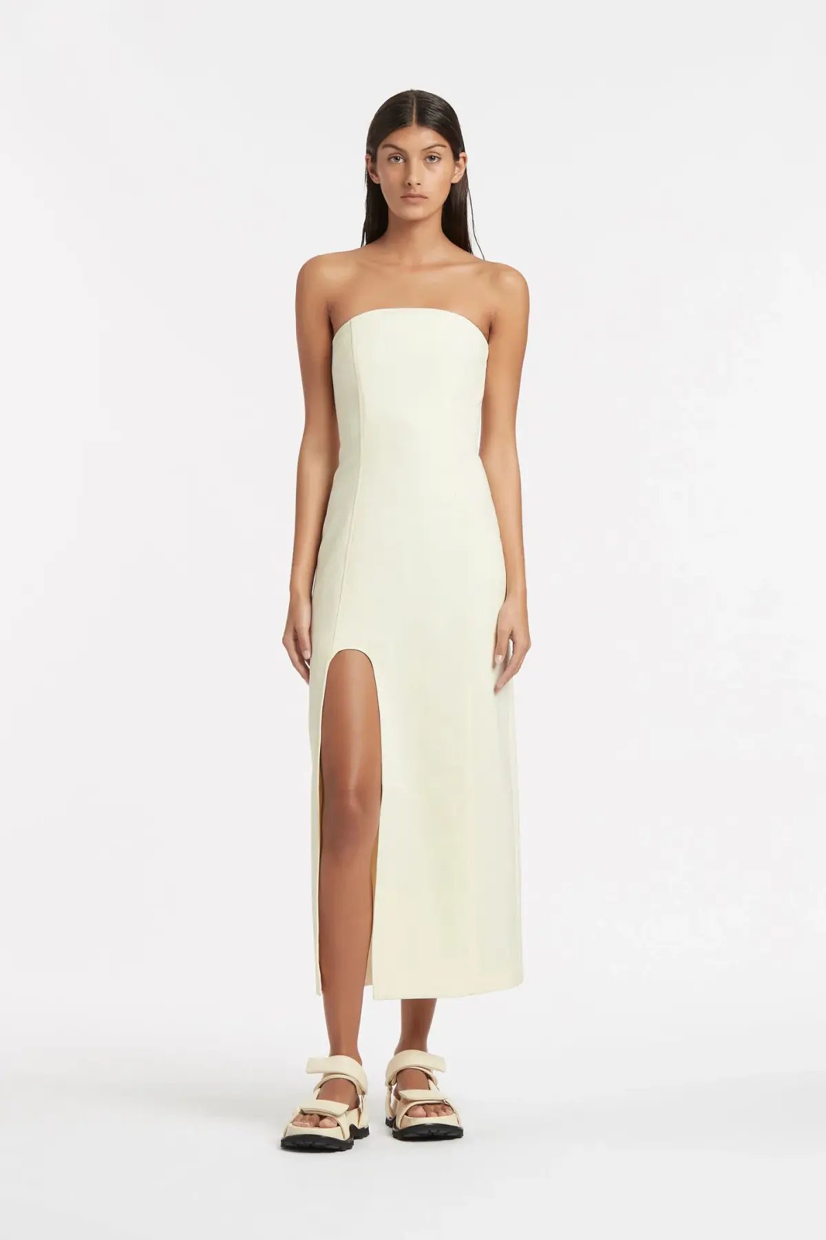 Carla Zampatti Ivory Satin Bias Dress Size 8 photo 12