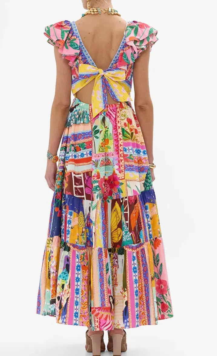 Camilla Tiered Dress with Neck Frill Roeqiyas Realm size L / AU 14 photo 3