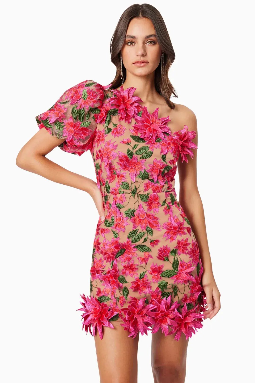 Elliatt Valentina One Shoulder Mini Dress Floral Size S / AU 8 photo 4