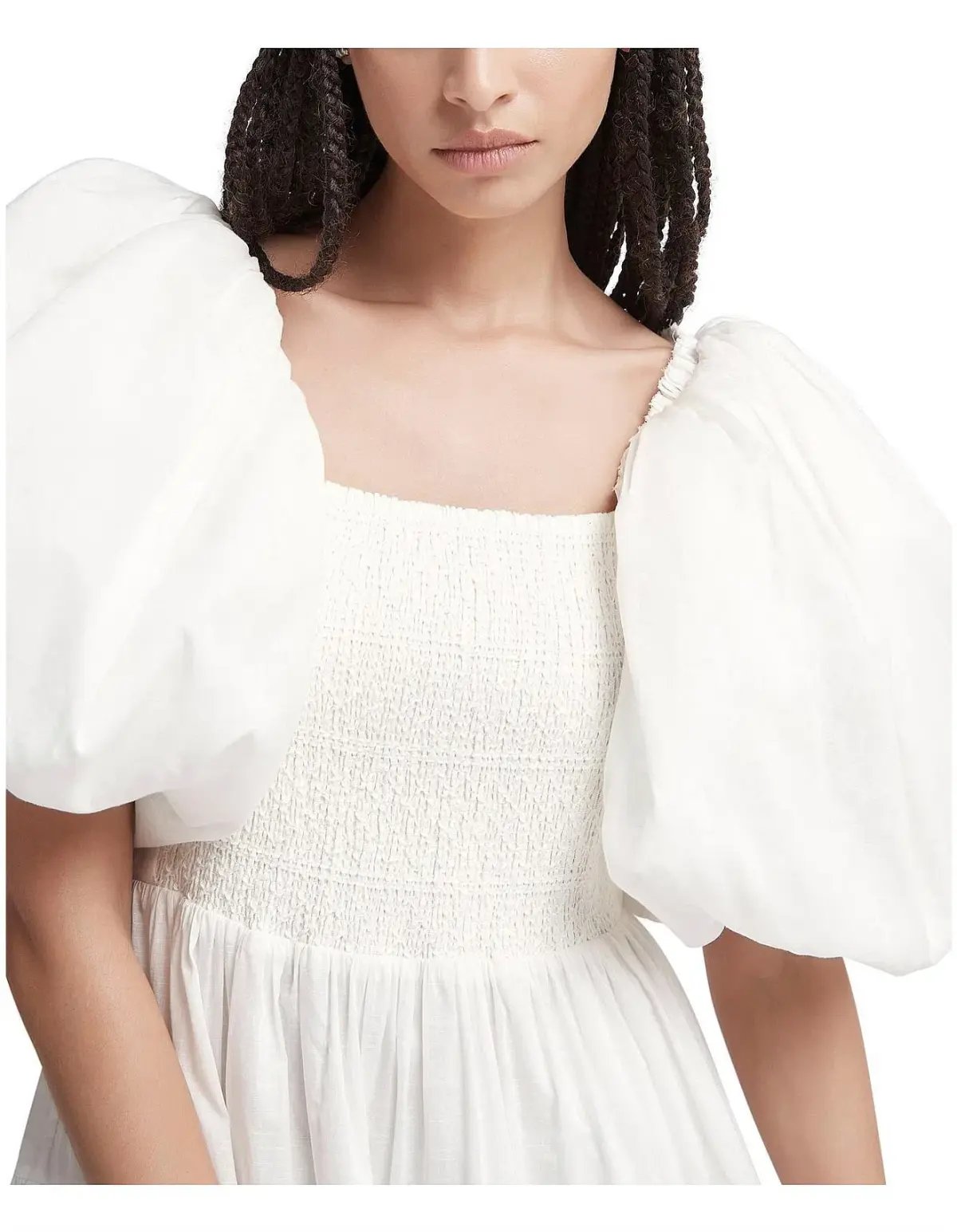 Aje Cherished Midi Dress Ivory White Size 8 / S photo 2