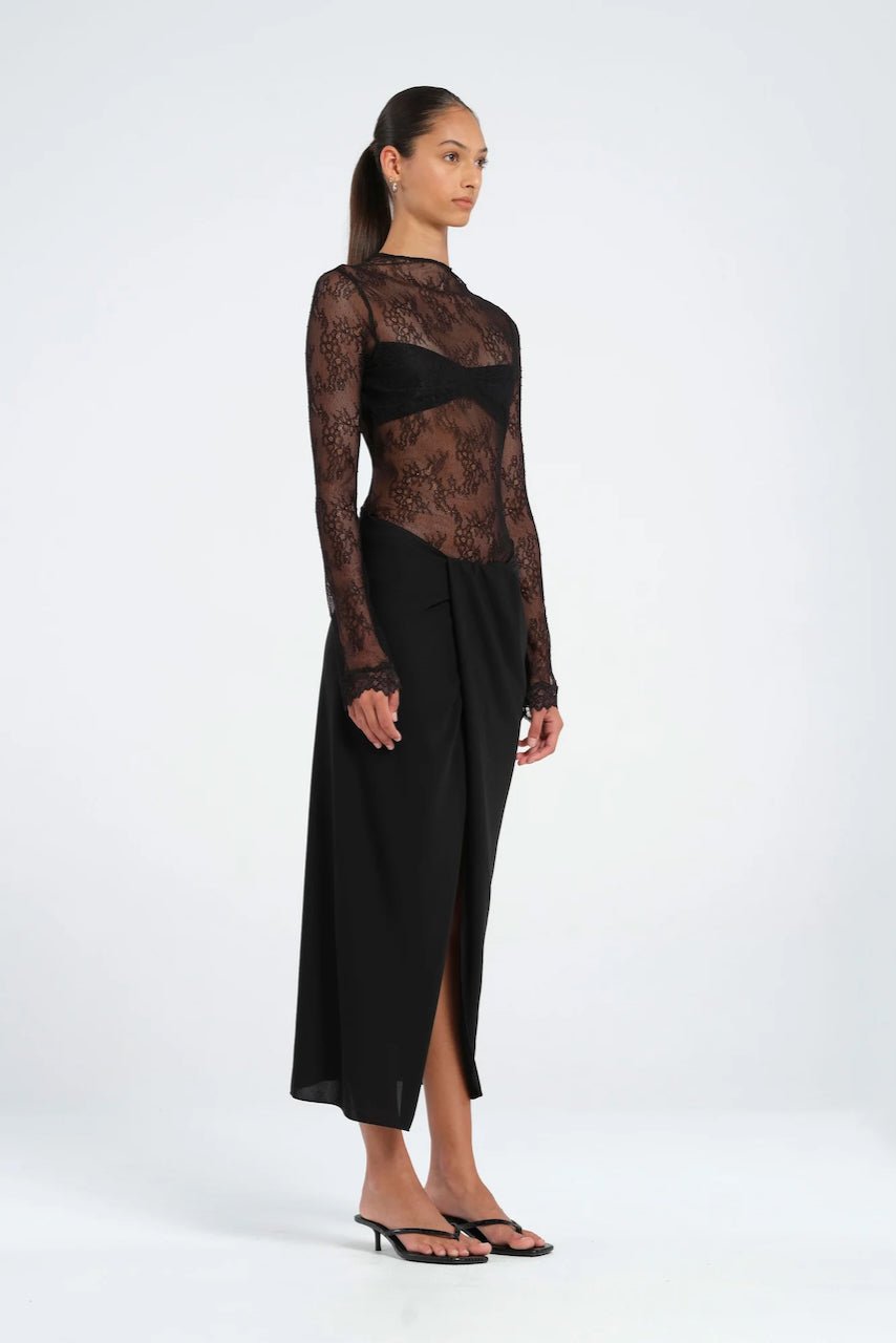 Benni Colton Midi Dress - Black photo 3