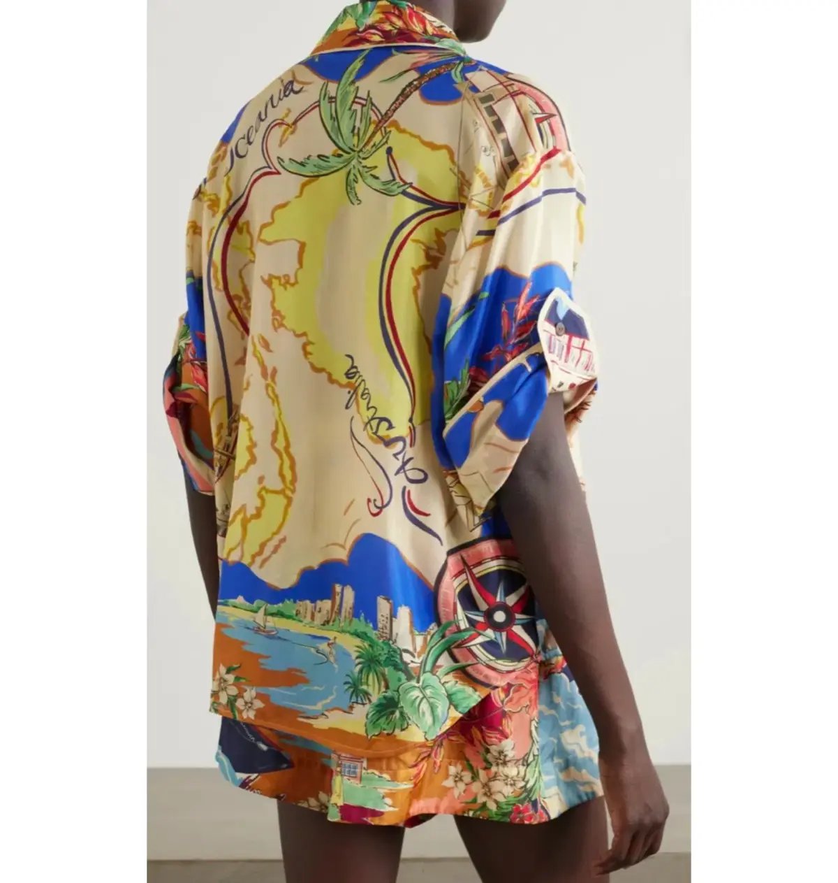 Zimmermann Alight Shorts And Shirt Set Natural Map Size 0P / AU 6 photo 3