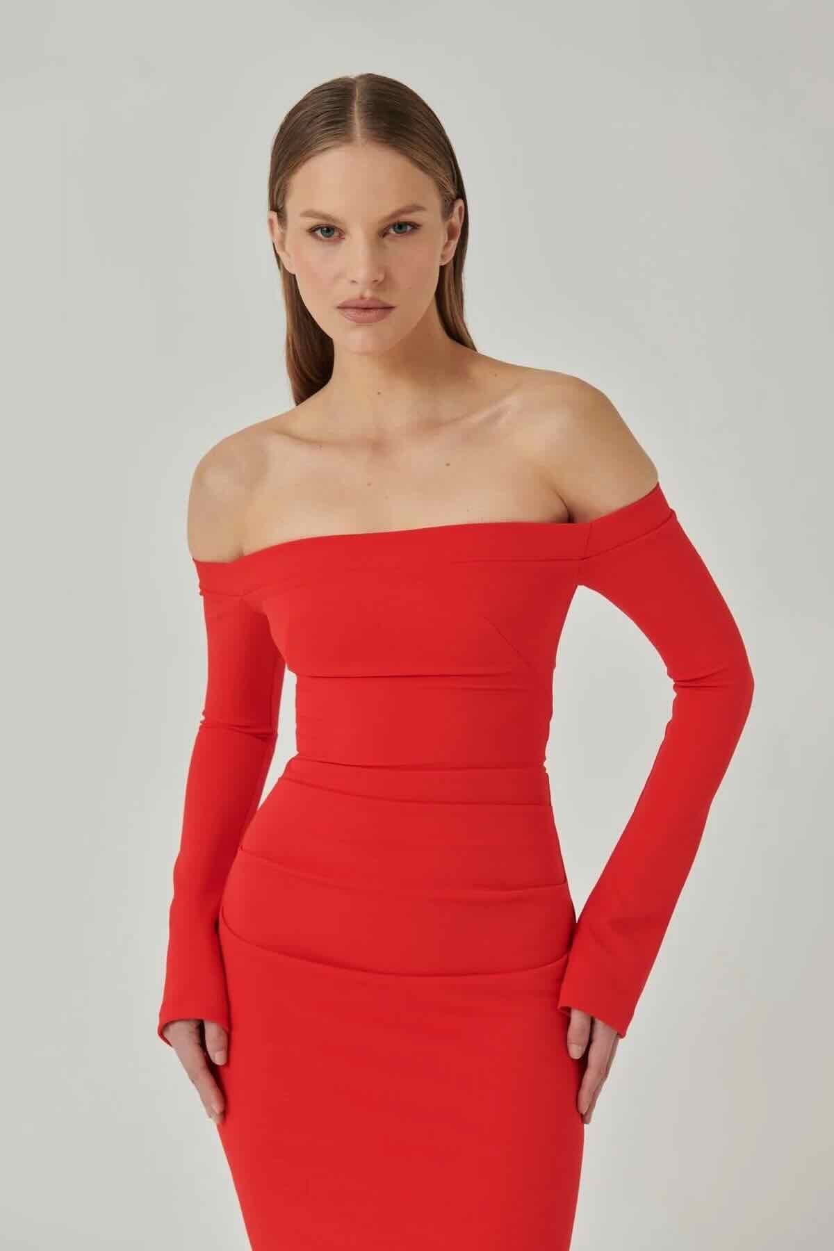 EFFIE KATS ANITA GOWN - CHERRY RED photo 3