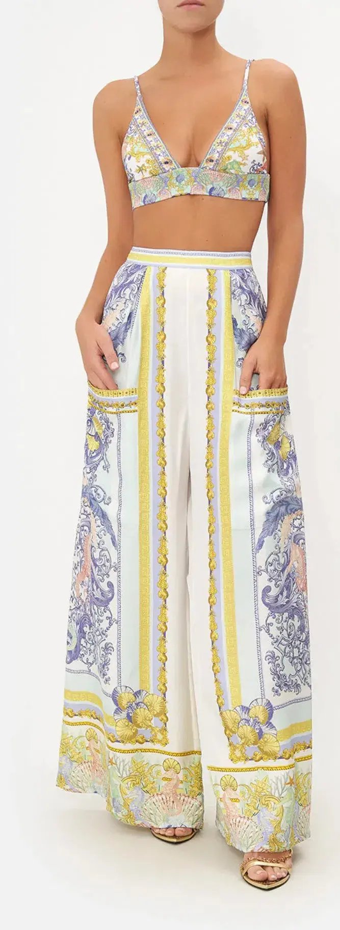 Camilla Wide Leg Trouser Star of the Sea Print Size XS/AU 6 photo 4