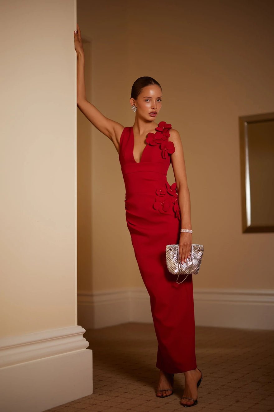Elle Zeitoune Alyana Dress - Crimson photo 3