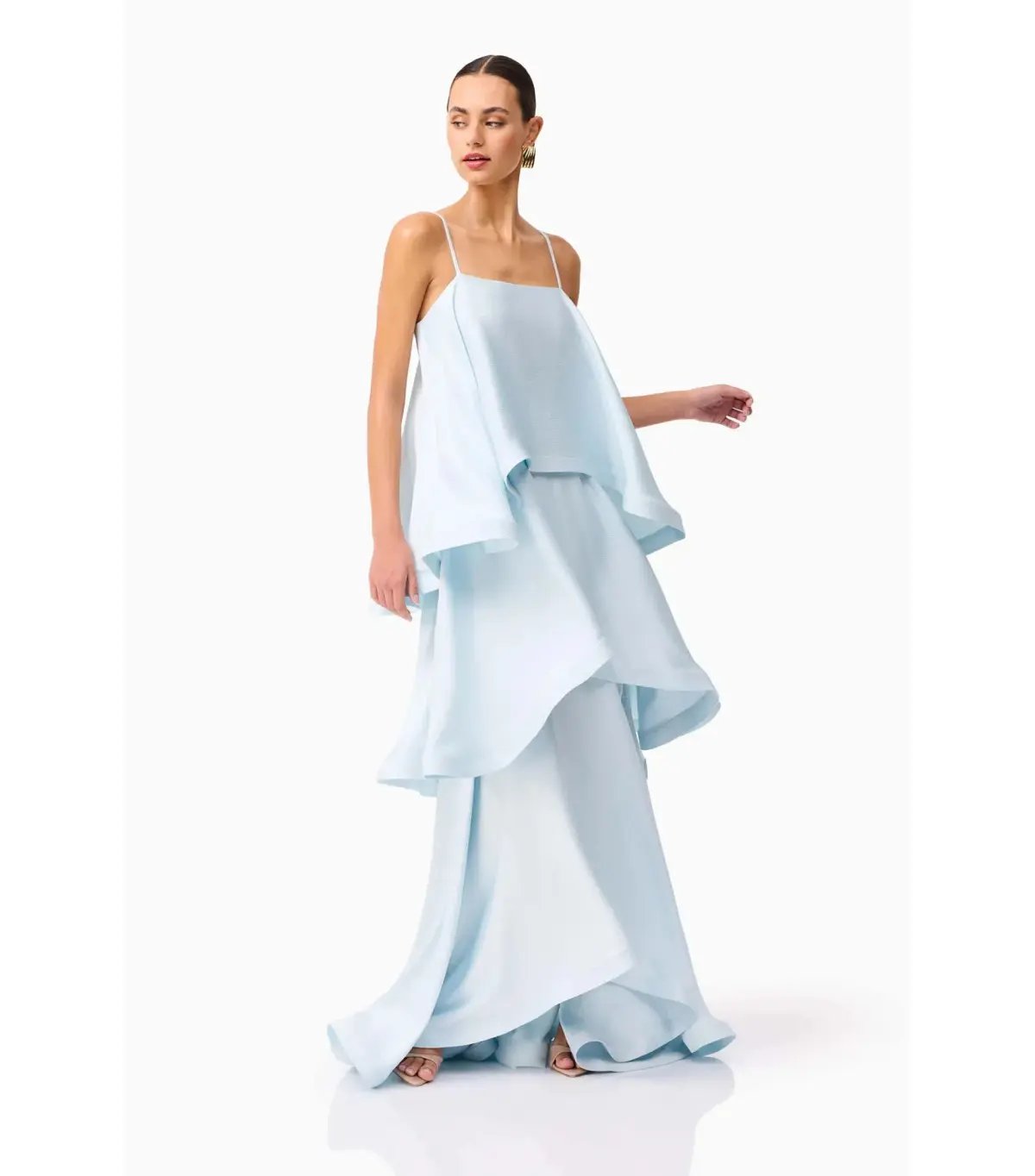Elliatt Tilly Tiered Maxi Dress Blue Size AU 6 photo 4