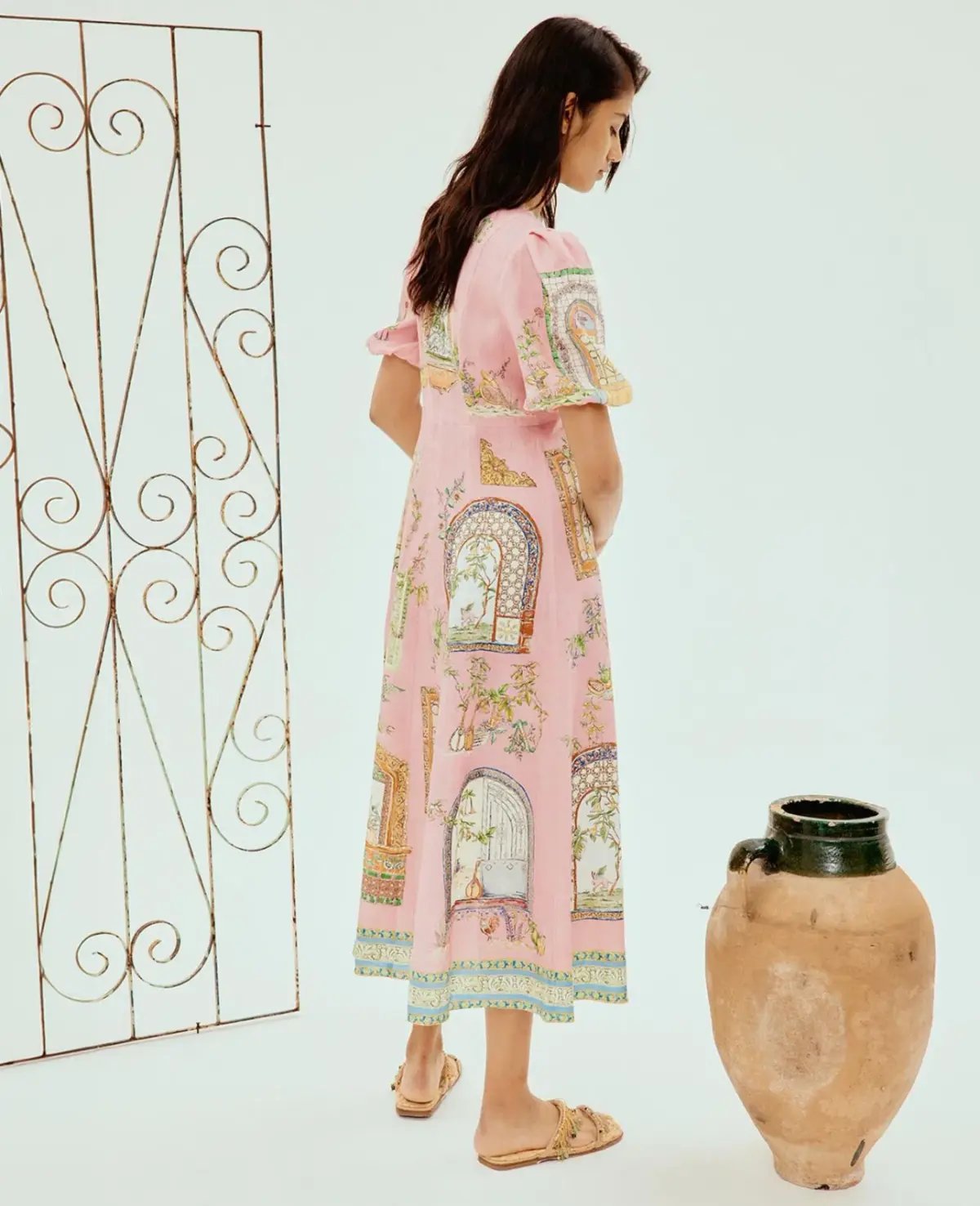 Alemais Monte Midi Dress Pink Size 10 photo 3