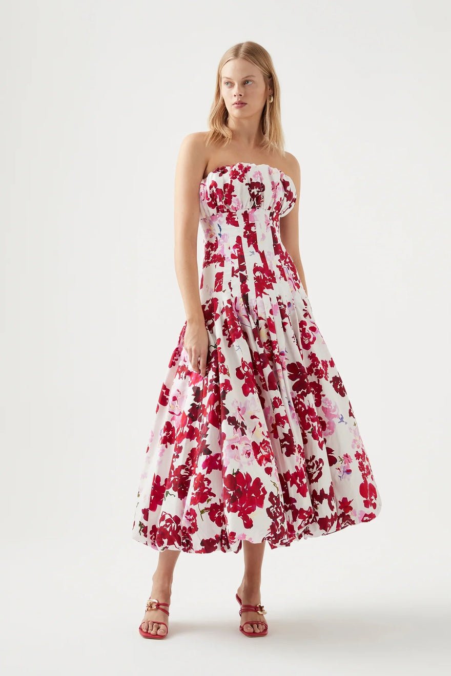 Aje Mathilde Bubble Hem Midi Dress photo 2