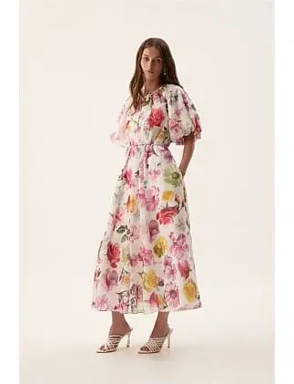 Aje Fleur Midi Dress Size 8/S photo 2