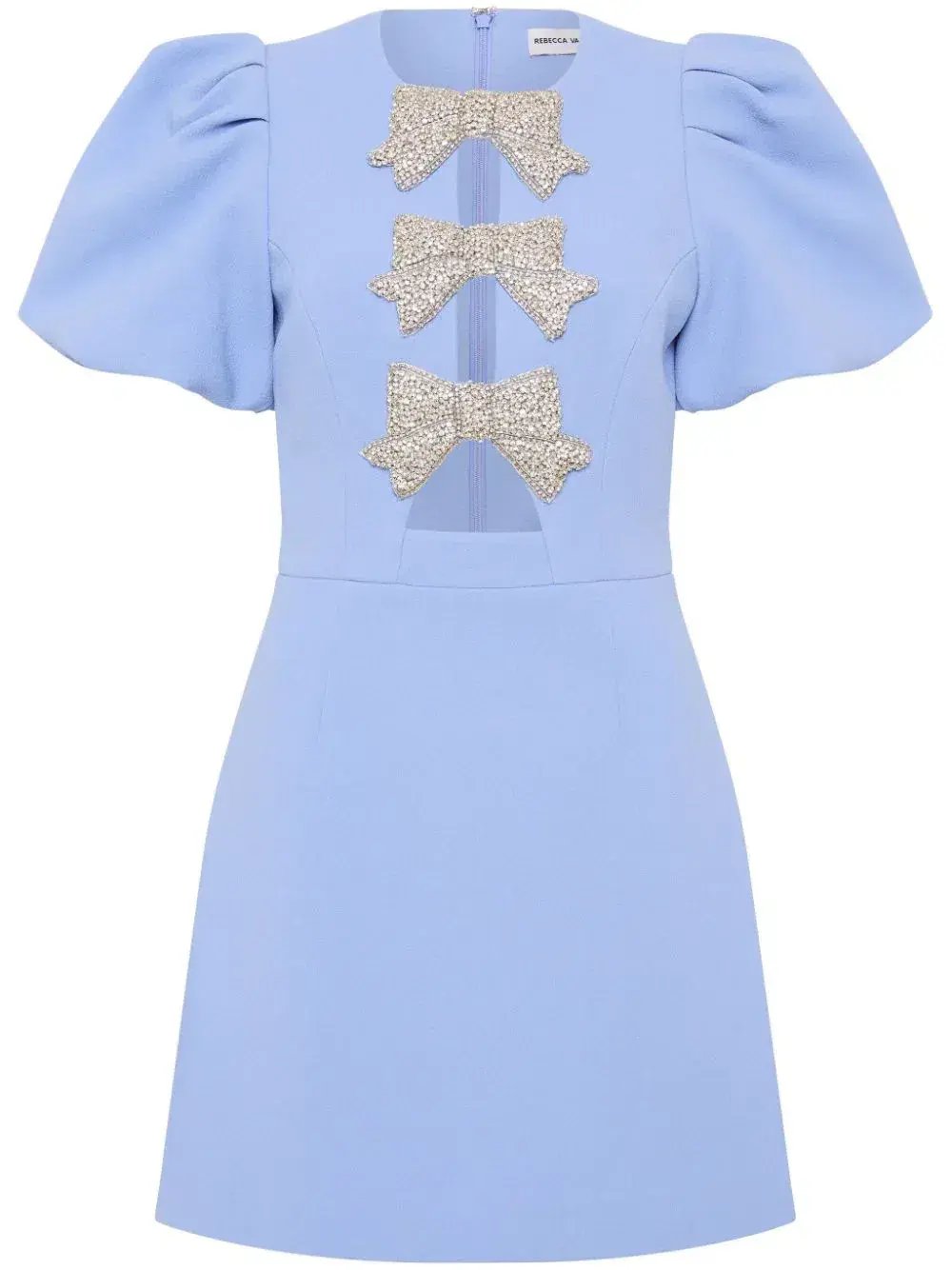 Rebecca Vallance Juliana Puff Sleeve Mini Dress Blue Size 12 photo 5