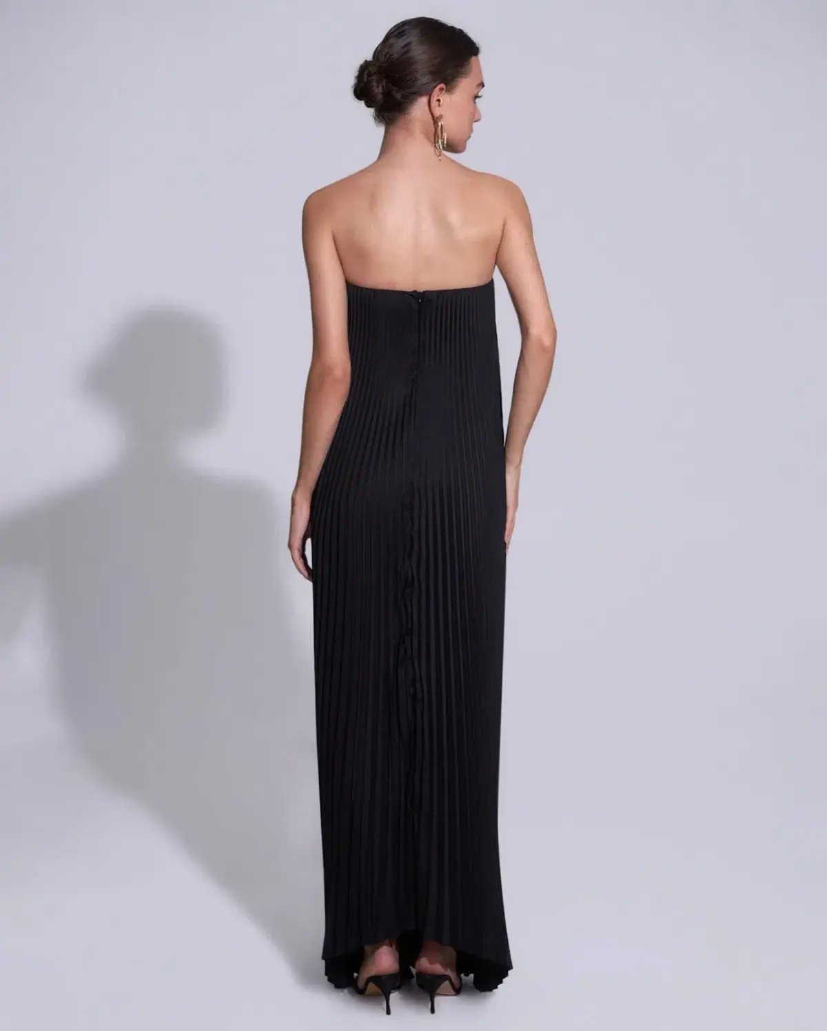 L’Idee Black Tie Maxi Gown in Noir Size AU 8 photo 3