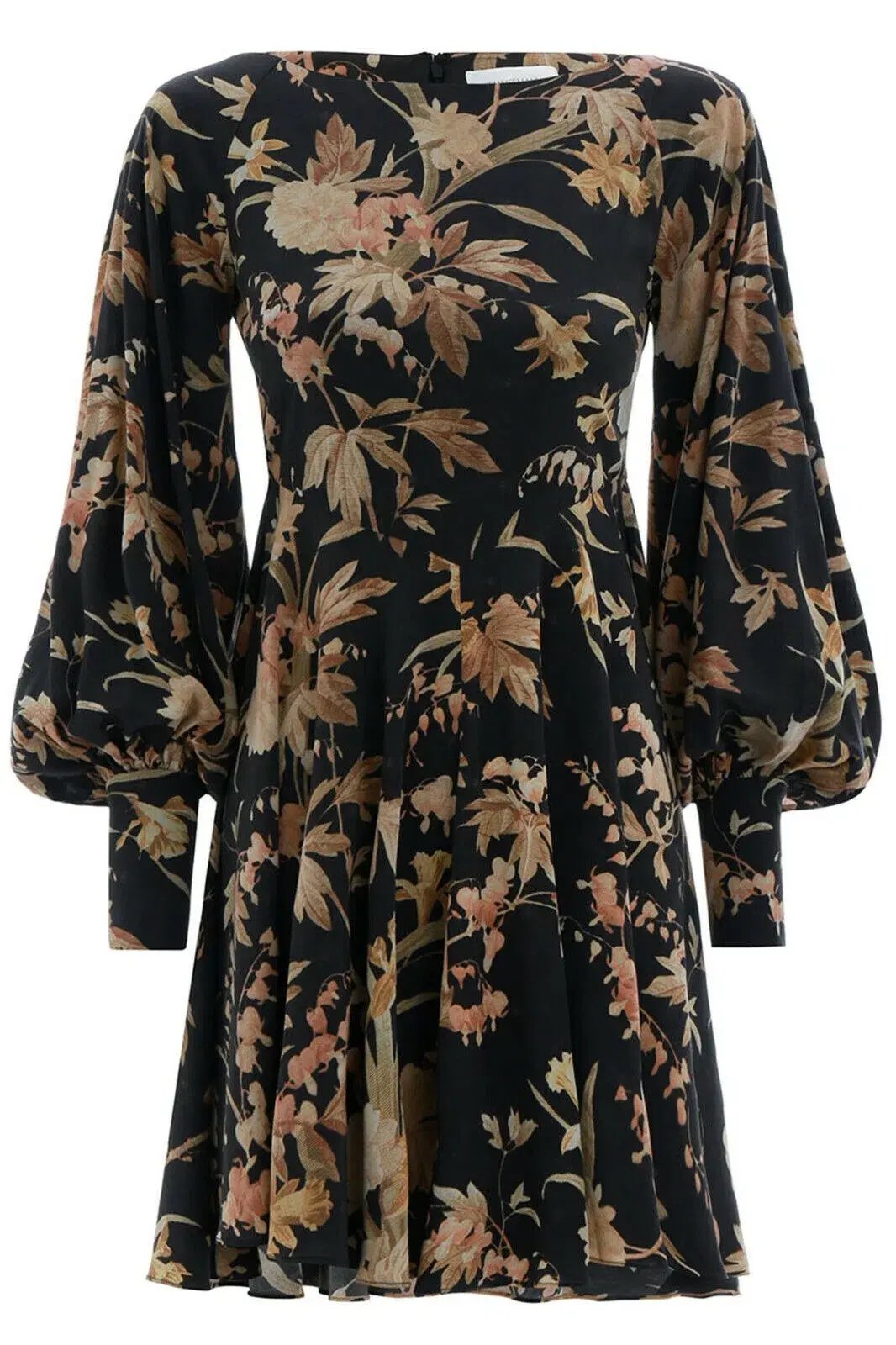 Zimmermann Unbridled Basque Mini Dress Black Floral Size 0 / AU 8 photo 3