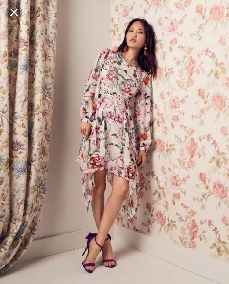 Thurley Poppy print layered dress photo 2