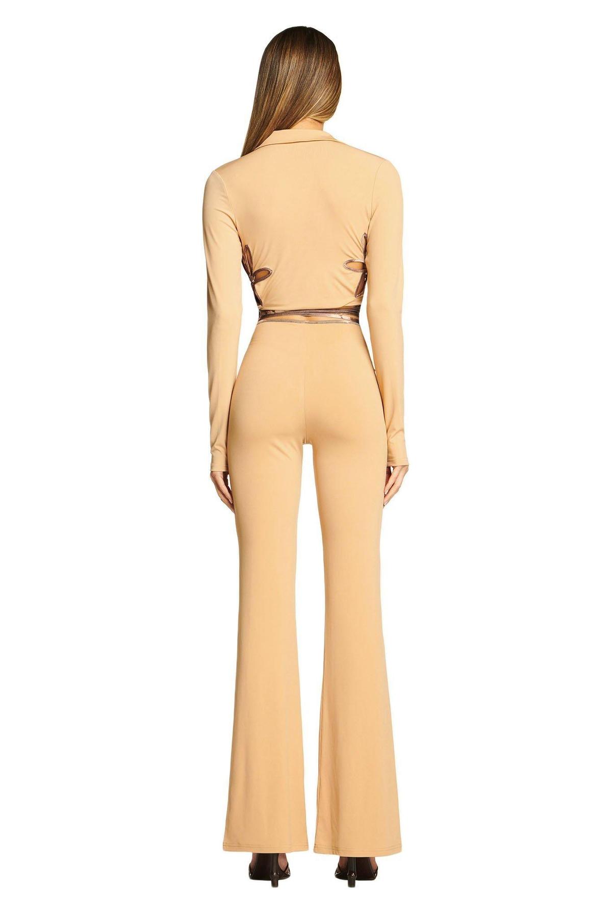 I. AM. GIA Renalee Top and Pants Set Brown Size 8 photo 4